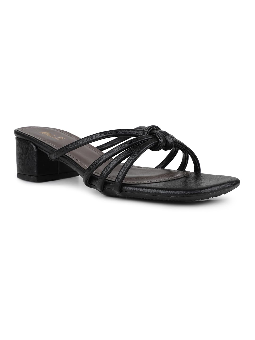 inc.5 Womens Women Black Solid Square Toe Block Mules Heeled Sandal-picture-53