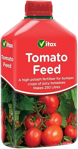 Image of Vitax Liquid Tomato Feed 1L - High Potash Formula - For Indoor & Outdoor - Apply To Individual Plants For Healthy, Juicy Crops All Season Maximize Growth, Flavor, And Yield