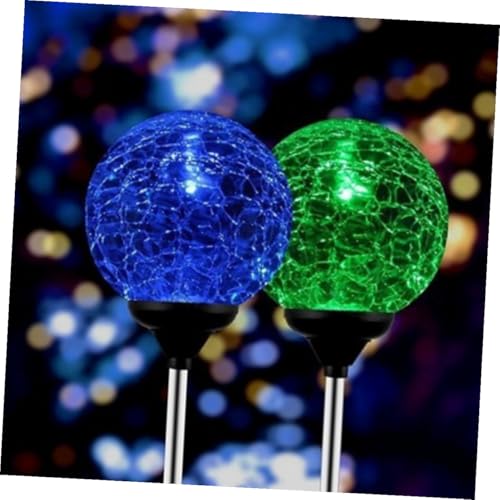 Lampe de Jardin Solaire Boule en Verre Résistant aux Intempéries