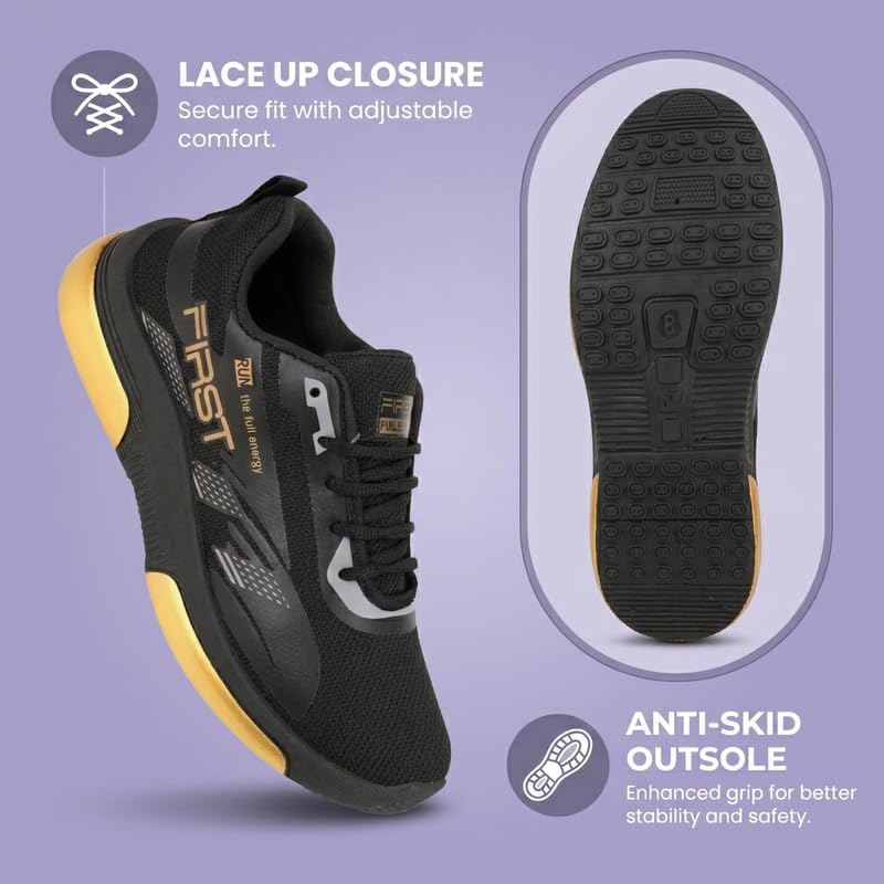 Image of HotStyle Trendy and Stylish Running Shoes for Men, Lightweight Training Shoes for Gym (BBB FIR-W)
