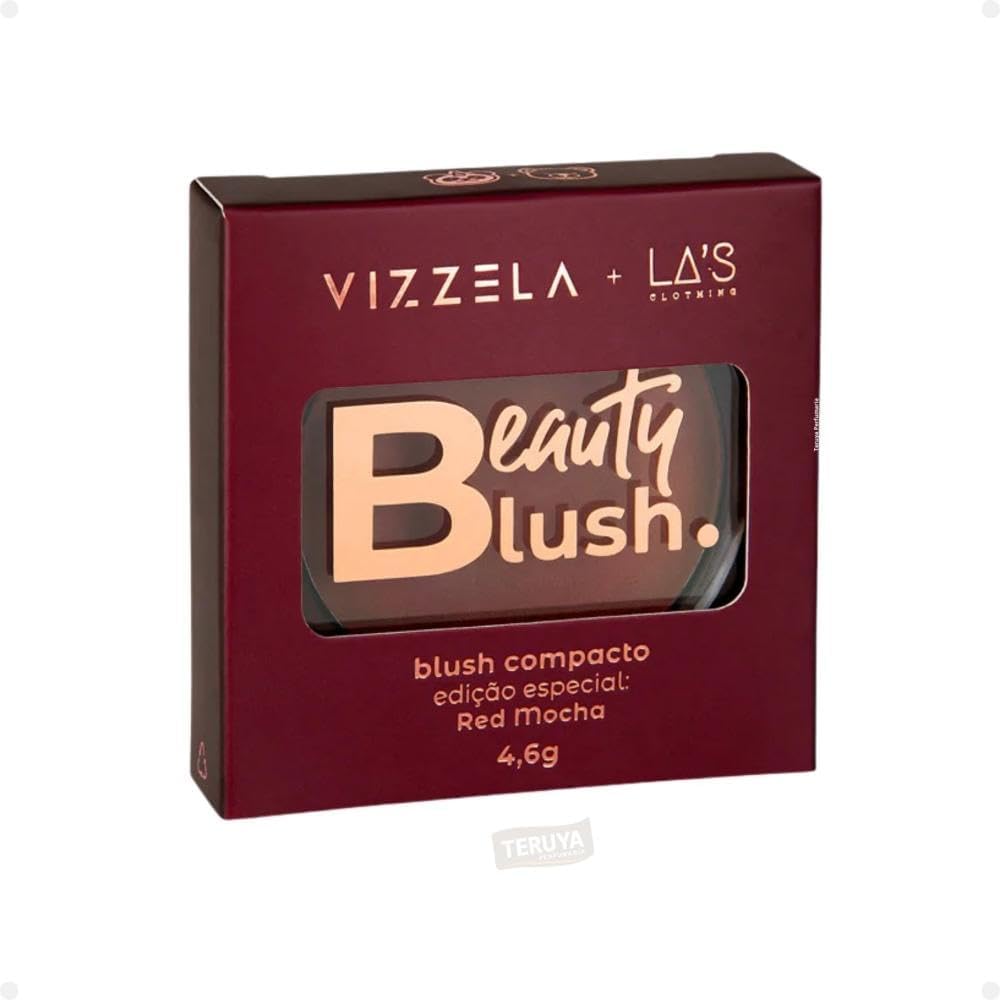Blush Compacto Beauty Blush Red Mocha Vizzela + La's