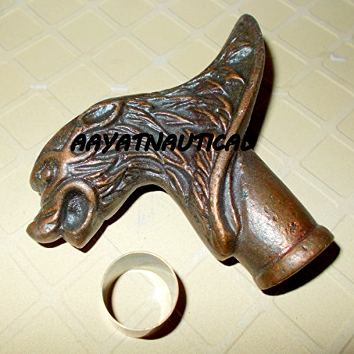 Nautical Brass Handle Designer Canes~Wooden Walking Stick~Vintage Nautical Canes