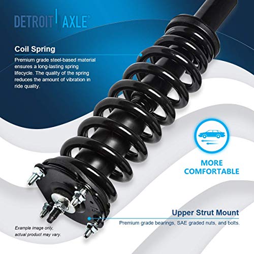 Image of Detroit Axle - 4WD Struts Shocks for 07-21 Toyota Tundra Complete 2 Front Struts with Coil Spring 2 Rear Shock Absorbers 2008 2009 2010 2011 2012 2013 2014 2015 2016 2017 2018 2019 2020 Replacement