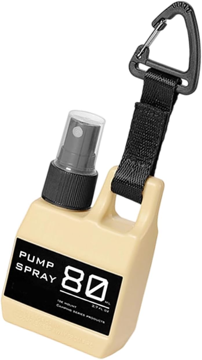 ljhnba 80ml Easy Carrying Aerosol Applier Equipped Hanging Clip Closed Leakproof Texture for Camping Hiking Daily Use Transportable Sprinkle Bottle