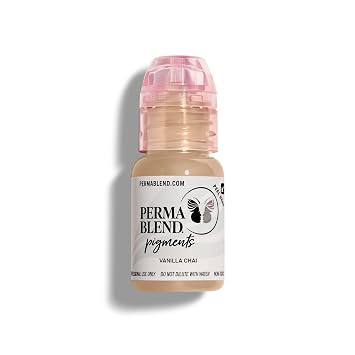 Perma Blend - Vanilla Chai - Microblading Ink for Areola or Skin Corrections - Professional Tattoo Ink - Skin Tone Tattoo Ink Makeup - Vegan 0.5 oz