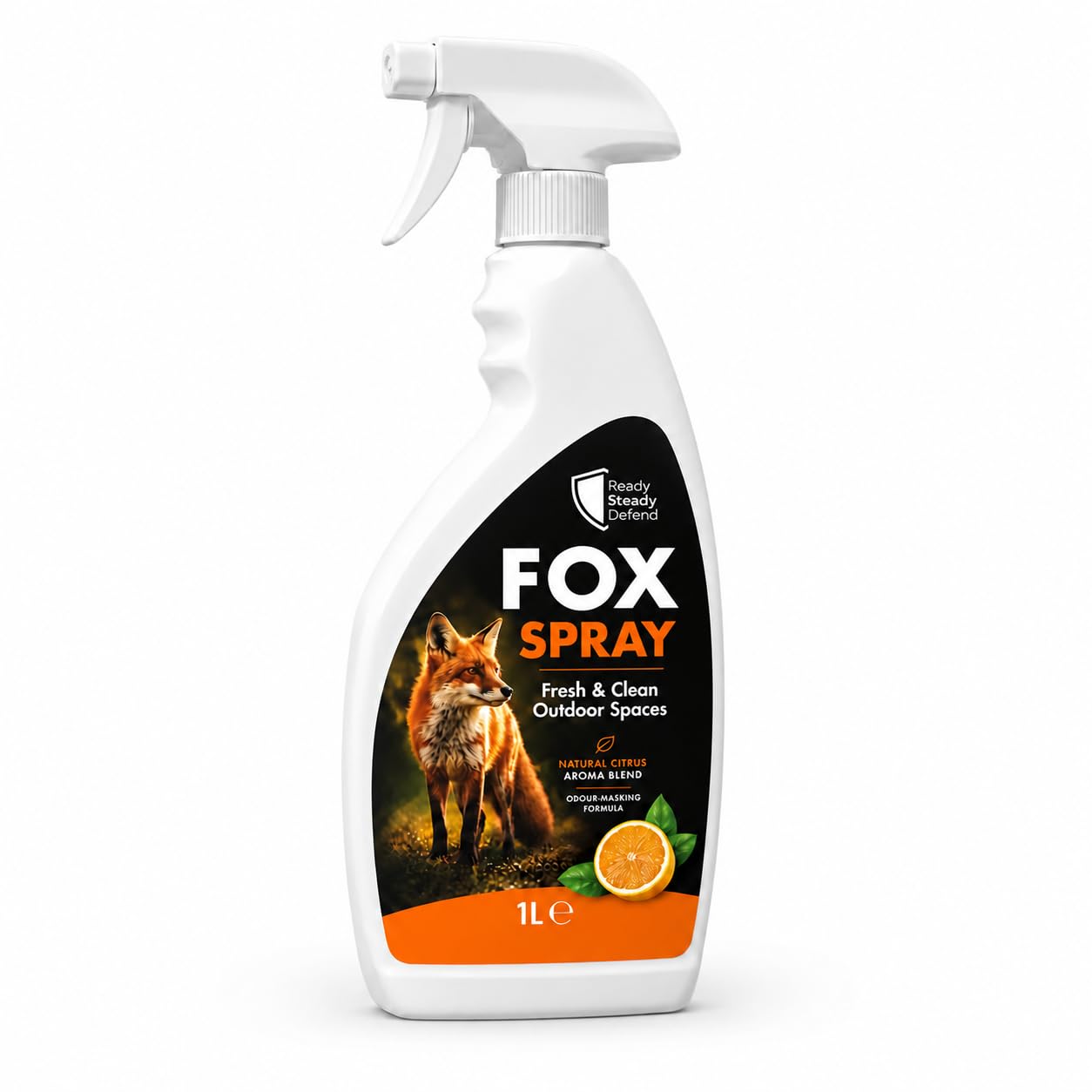 Fox Spray 1L Outdoor Animal Spray for Gardens & Lawns, Odour Neutraliser & Outdoor Cleaner, Helps Reduce Repeat Fouling & Digging, Natural Citrus Aroma, Ready to Use