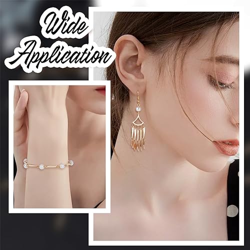 Beebeecraft 1 Box 50Pcs 2 Hole Bar Links Charms 18K Gold Plated Connector Rod Rectangle Blanks Charms For Bracelet Necklace Jewelry Making Findings Supplies thumb #4