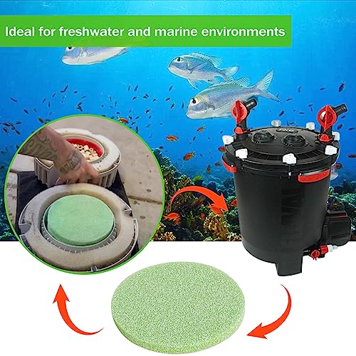 Image of Poweka Phosphate Reducer Filter Pads, Compatible with Fluval FX4 /FX5 /FX6, 6 Count, Green, Aquarium Filter Accessories