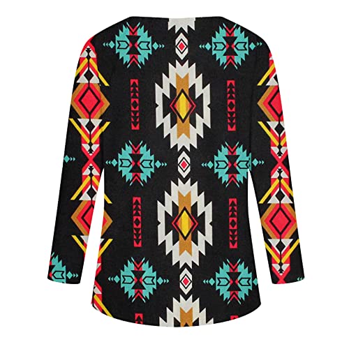 Camiseta feminina de algodão para verão, outono, manga comprida, gola V, zíper, estampada, vintage,