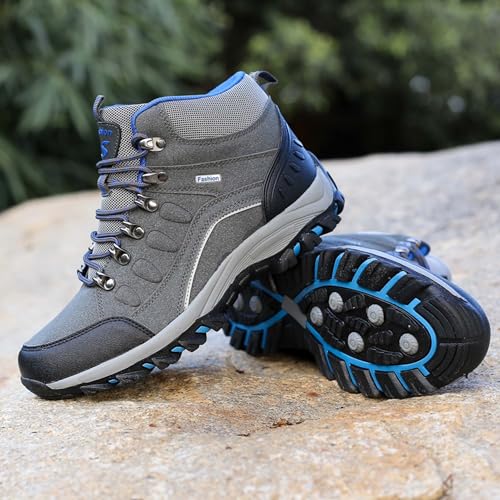 Men's Anti Slip and Wear Resistant Lace Up Hiking Boots Comfortable and Breathable Walking Boots Rubber Soles Tourist Boots Walking Boots Climbing Boots3