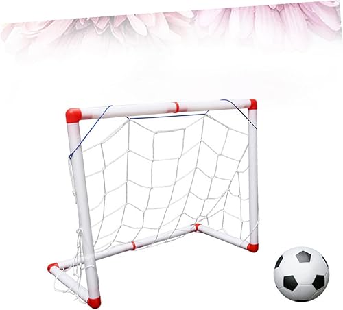 Miniatura 5 de Mini portería de fútbol con fútbol e inflador, red deportiva plegable para interiores para puerta de fútbol portátil resistente a la intemperie para
