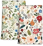 Miss Adola Microfiber Kitchen Towels - Set of 2 Dish Towels for Kitchen 18 x 26 Inch Home Decoration Red Flower Grass Cute Spring Hand Towels Soft & Absorbent Aesthetic Design