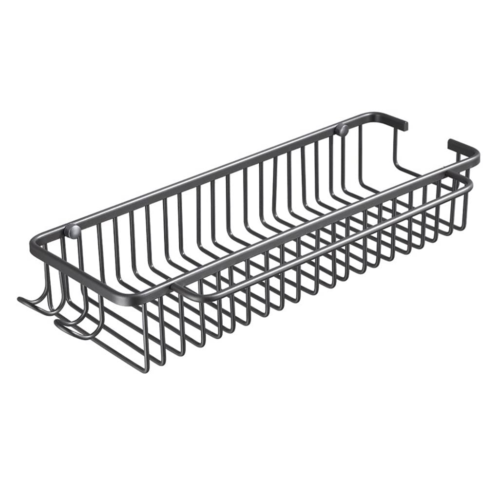 Étagère en aluminium gris pour une douche ordonnée | Panier rectangulaire de rangement 50cm
