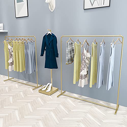 Présentoir à vêtements robuste en finition or pour dressing chic - 5
