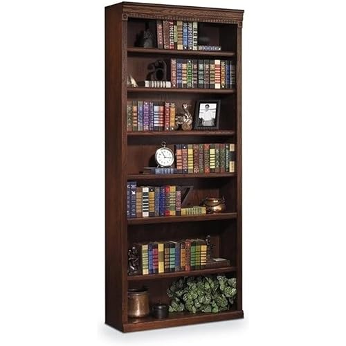 Beaumont Lane 7-Shelf 84" H Wood Bookcase in Burnish