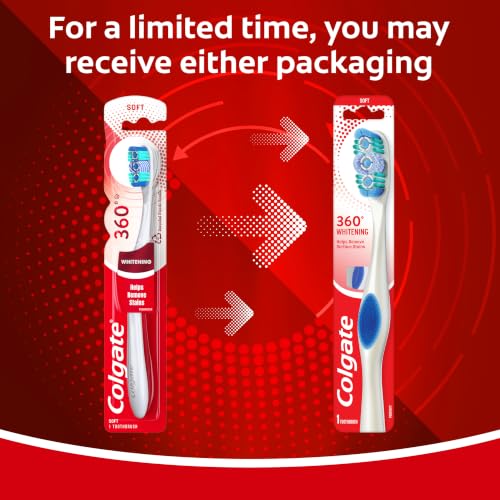 Image of Soft , Pack 1 : Colgate 360 Optic White Full Head Toothbrush, Soft