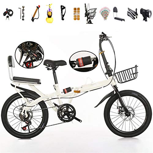 TYXTYX 20 Zoll Klapprad Faltrad Klappfahrrad Urban Bike, 6 Gang,Klapprad Faltrad Vollfederung Gang,Quick-Fold-System, Klappfahrrad Sport & Freizeit