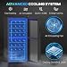 HOMCOM 86L Freestanding Wine Cooler with UV-resistant Tempered Glass Door, 32 Bottles Dual Zone Wine Fridge with Adjustable Temperature Control, Digital Touch Screen, Black