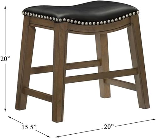 Miniatura 37 de Homelegance Ordway Taburete de altura para silla de sillín de 30 pulgadas de ancho, verde Verde,Negro -,Marrón,Gris,Rojo -