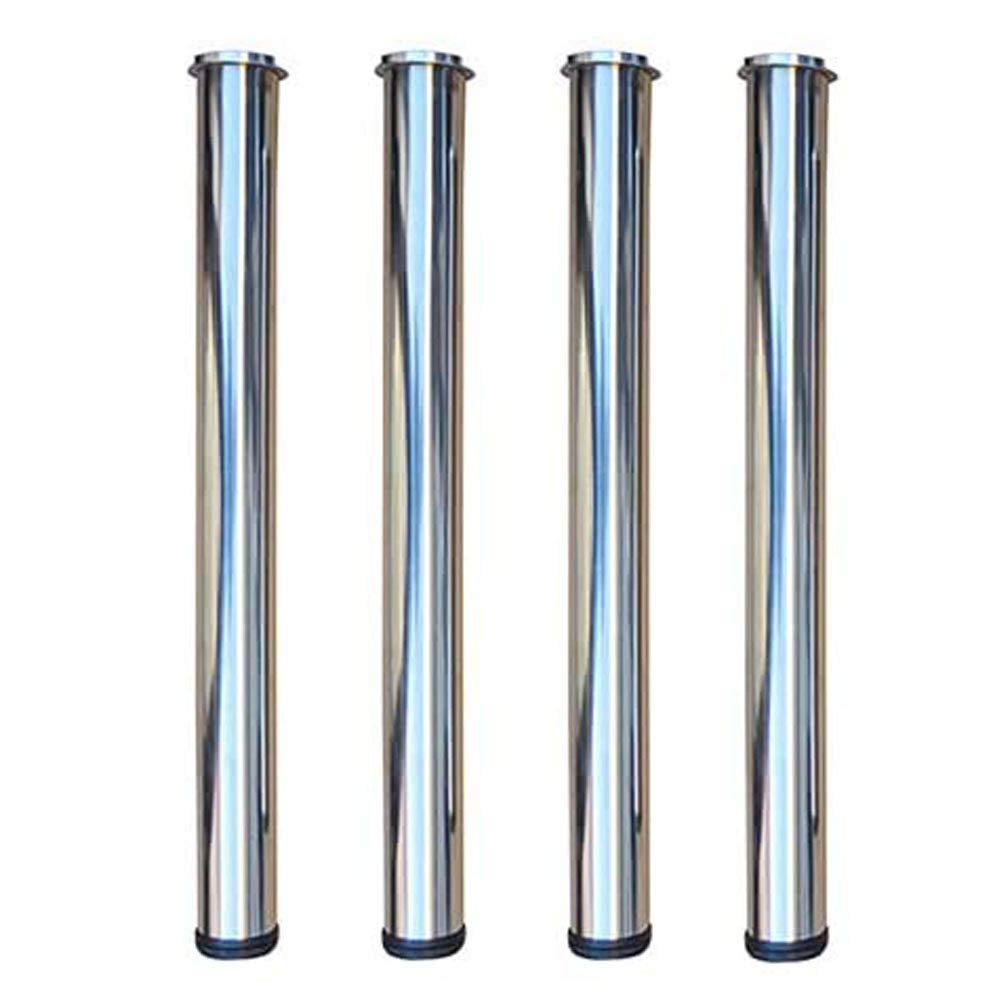 Gambe per mobili in Acciaio Inossidabile Gambe per Tavolo Regolabili per scrivania Fai da Te Piedini per tavolino da caffè Rotondi sostitutivi 4 Pezzi Argento
