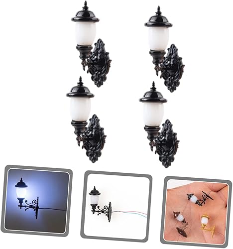 Miniatura 2 de Luz de pared para casa de muñecas, mesa de arena, materiales de construcción, ornamento de mesa de arena, luz de pared de batería, modelo