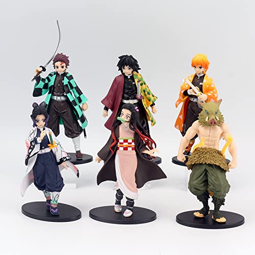 6 Pcs Demon Slayer Figures Demon Slayer Action Figures Toy Set 6 3