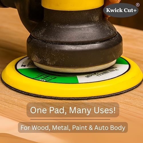 Image of Kwick Cut+ Premium 2 Inch (50mm) Velcro Backing Pad (Pack of 1) | 6mm Male Thread | Dual Action Random Orbital Sander Pad for Sanding, Polishing & Grinding | 15000 RPM Compatible (2-inch)