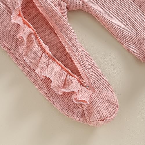 CIYCUIT Baby Girls Cactus Footies Newborn Zip Up Onesie Romper4