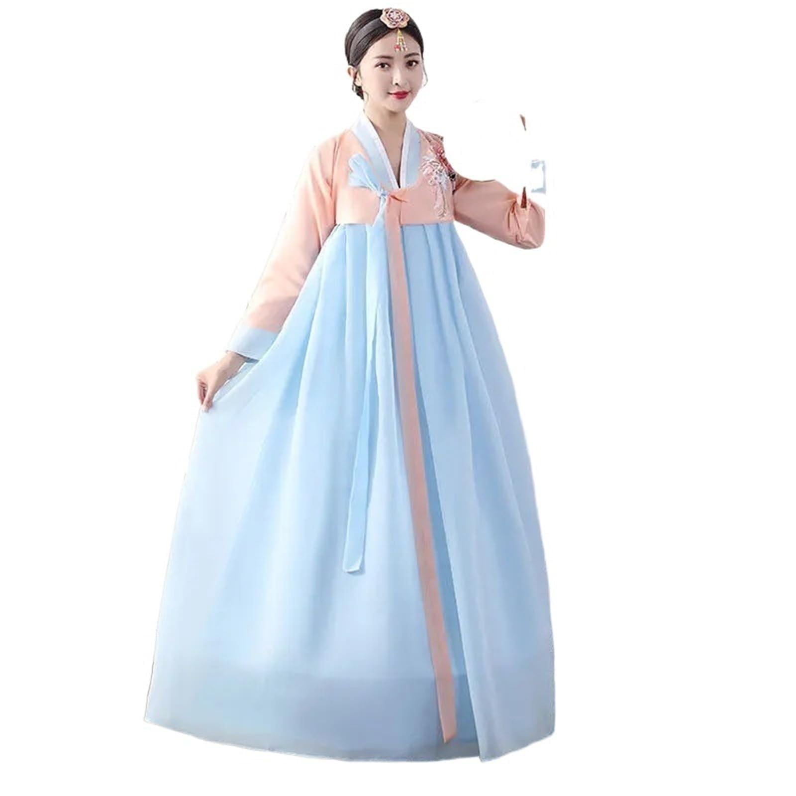 Hanbok coréen traditionnel de qualité supérieure style danse de scène