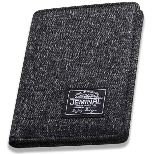 Men's Vertical Card Case, Trendy Fashion Money Clip, 8 Card Positions, Short Wallet, Minimalist Card Case (Black)