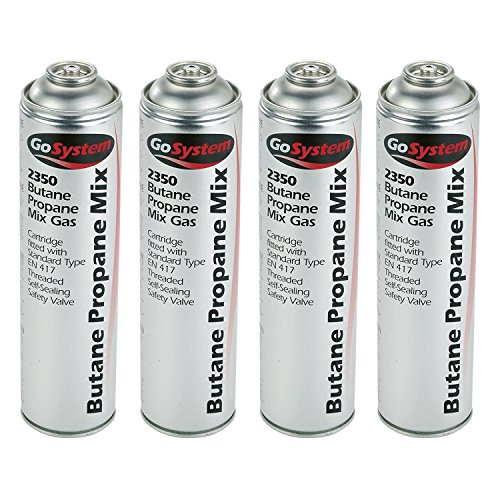 GoSystem 2350 Butane Propane 70:30 Mix Gas Cartridge 350g 631ml - 4 Pack