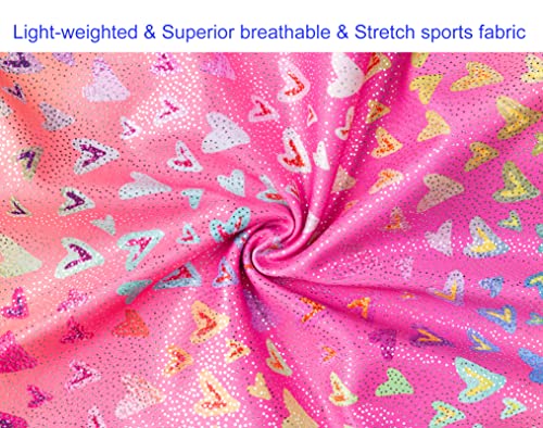 Image of Domusgo Toddler Leotard Gymnastics Long Sleeve, Sparkly Tumbling Dance Leotards for Baby Girls Kids Teens 2-14 Years