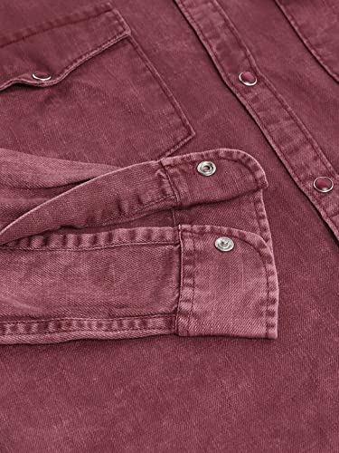 Image of Dennis Lingo Men's Solid Slim Fit Cotton Casual Shirt with Spread Collar & Full Sleeves