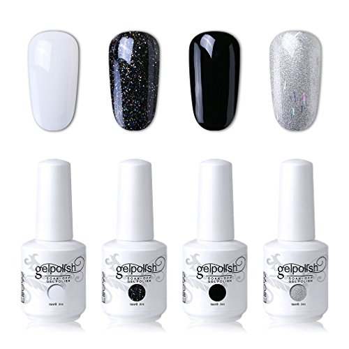 Elite99 Esmalte Semipermanente UV LED 4pcs Kit Uñas de Gel Pintauñas Esmalte de Uñas Soakoff Manicura 15ml - 174