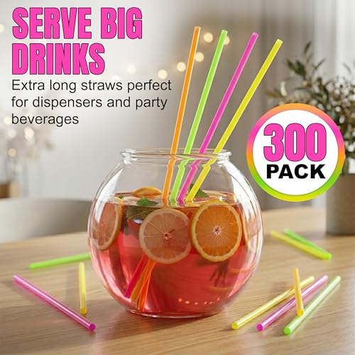 Pitillos neón extra largos de 20 pulgadas - Pack 300 unidades miniatura 4