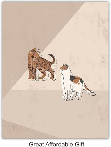 Miniatura 6 de Abstract Minimalist Cat Wall Decor - Mid Century Modern Cat Lover Gifts For Women - Aesthetic Posters - Cute Cat Wall Art - Wall Collage Kit - Boho