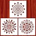 AK KYC Stencils Mandala Painting Stencil Stencils for Painting (12x12 inch Large Size) on Wood Wall Floor Tile Fabric Furniture Decor Mandala Dotting Tools Reusable, Style 1