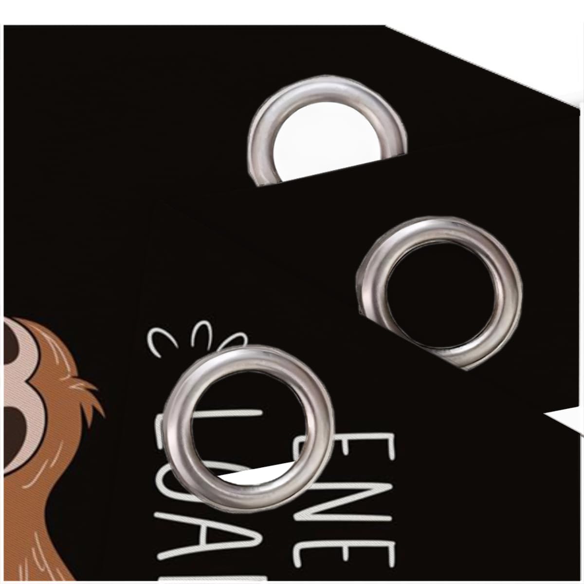 3D Faultier Vorhänge Verdunkelung 2er Set mit ösen Cartoon Faultier Gardinen Kälteschutz Vorhang Blickdicht Schiebevorhänge für Wohnzimmer Schlafzimmer B 220 x H 215cm（XX 55-7）