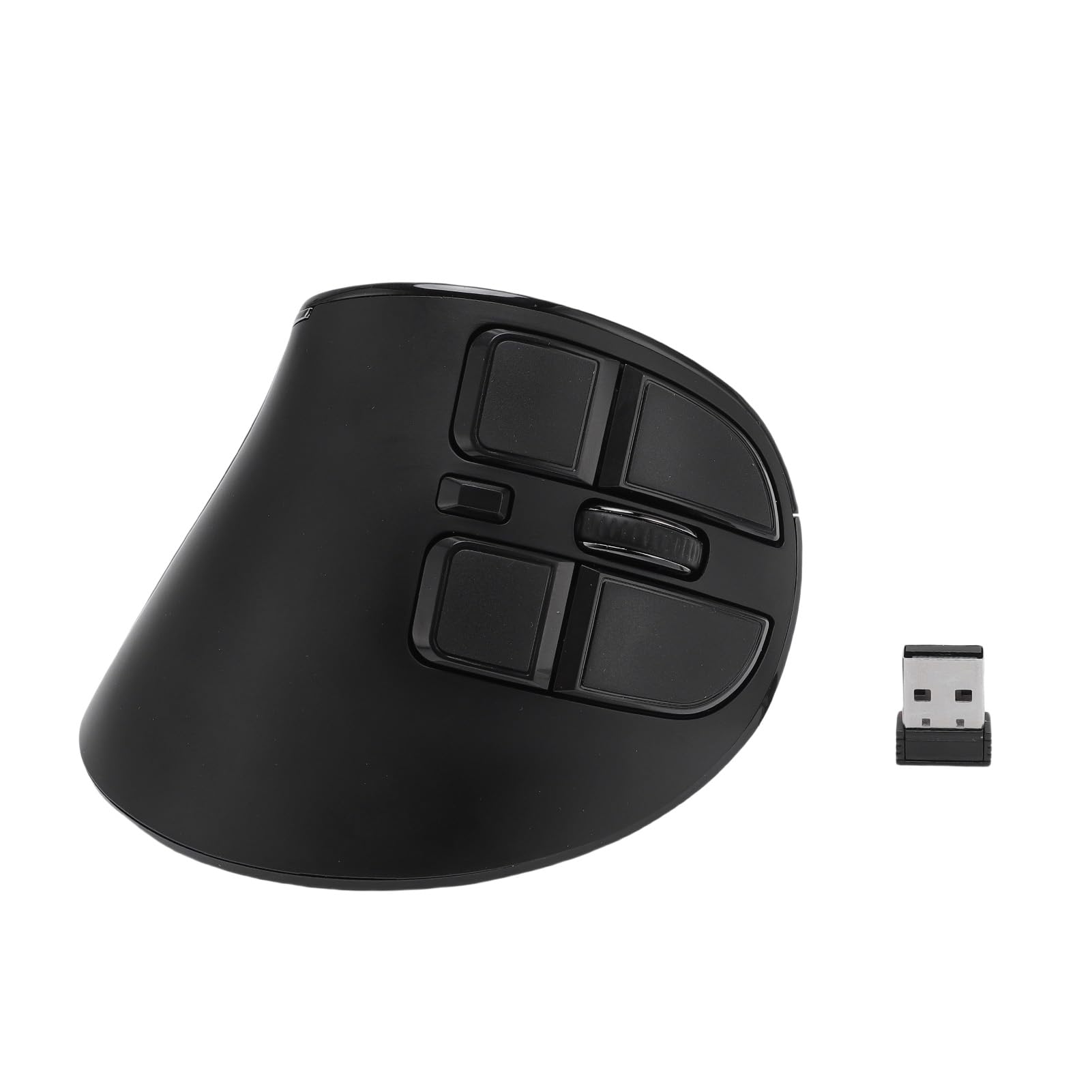 SUNGOOYUE Souris Verticale Ergonomique, Souris sans Fil Rechargeable avec 3 DPI Réglables 1000 1600 2400, Boutons à Silencieux, Bluetooth 2,4 G Double Mode, pour Ordinateur Portable,
