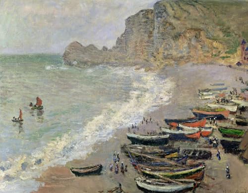 La plage d'Etretat Claude Monet affiche en toile pour sublimer l'atmosphère de votre intérieur
