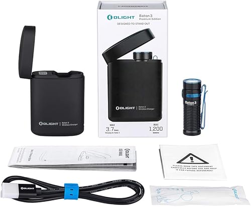 Miniatura 7 de OLIGHT Baton3 Premium Edition Linterna LED ultra compacta de 1200 lúmenes alimentada por una sola batería IMR16340 personalizada con caja de carga