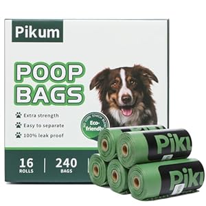 Plantbased 240 Counts Dog Poop Bags for Dogs 8.6” x 11.6” Leakproof Strong & Sturdy Dog Poop Bags Rolls Dog Bags for Poop Cat Poop Bags Cats Litter Waste Bags Trash Bags for Doggy Pets