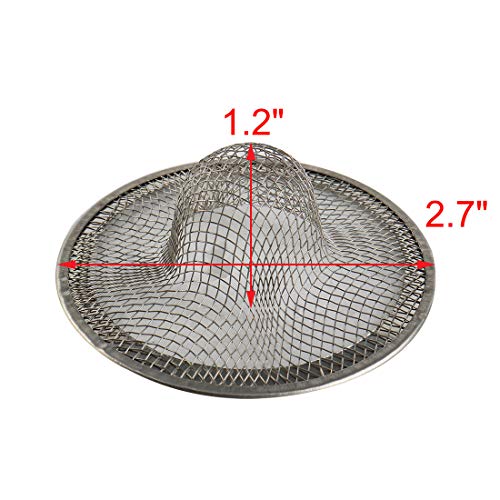 Uxcell Stainless Steel Slop Laundry Drainer Basin Basket Screen Mesh Sink Strainer 7Cm Dia 2Pcs #TOP1
