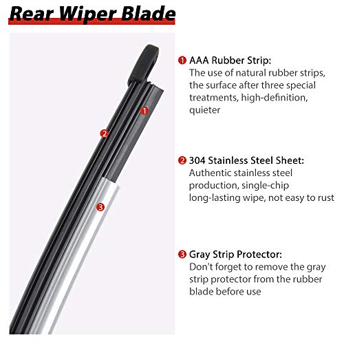 OTUAYAUTO Replacement for Ford Escape 2013-2018 Rear Windshield Back Wiper Arm Blade Set OEM BB5Z17526-C