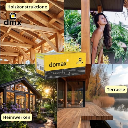 DMX - Holzschrauben Torx - Spanplattenschrauben - Schrauben 4,0x80 - Konstruktionsschrauben - Schrauben set 100 Stück - Terrassenschrauben - Torx Set - Holzbauschrauben - Senkkopfschrauben Set