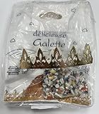 lepetitmitron   Kit Épiphanie, 100 Sacs Galette 30cm de Large, 100 Santons de Provence, 100 Couronnes Carton Dorées H 5,5cm Longueur 52cm