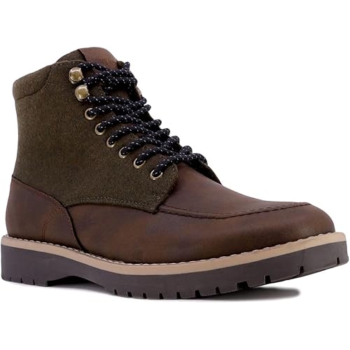 Nine West Men's Lace Up Mid Rise Madhuri Boot