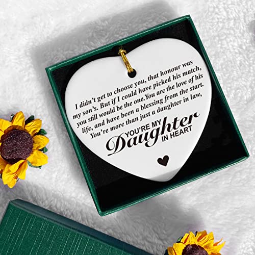 Image of Daughter in Law Gifts from Mother in Law, Christmas Birthday Gifts for Daughter in Law, Wedding Marriage Gift for Bride to Be, Ornament Keepsake Gift