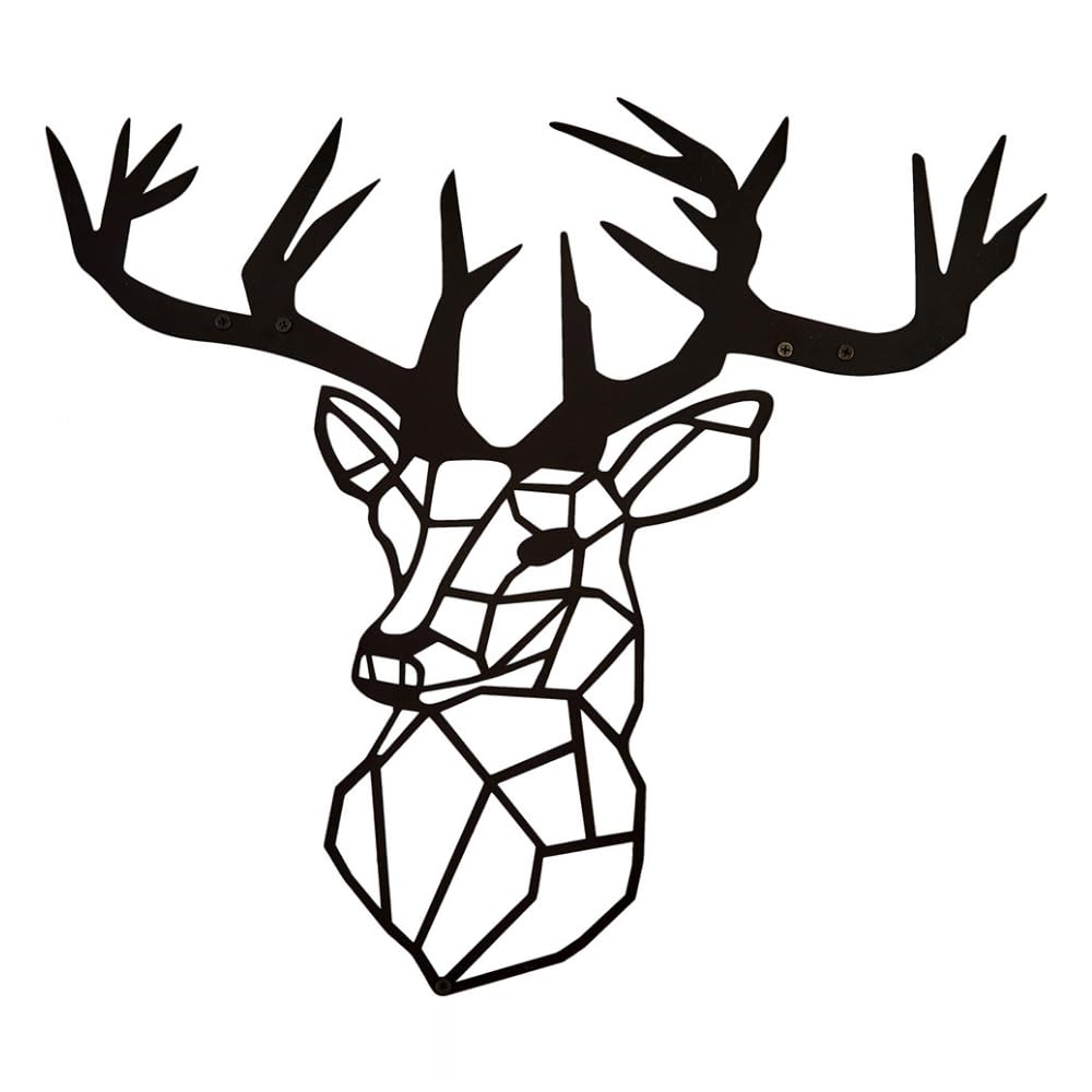 Deer Head sculpture en métal moderne pour sublimer votre décoration de salon