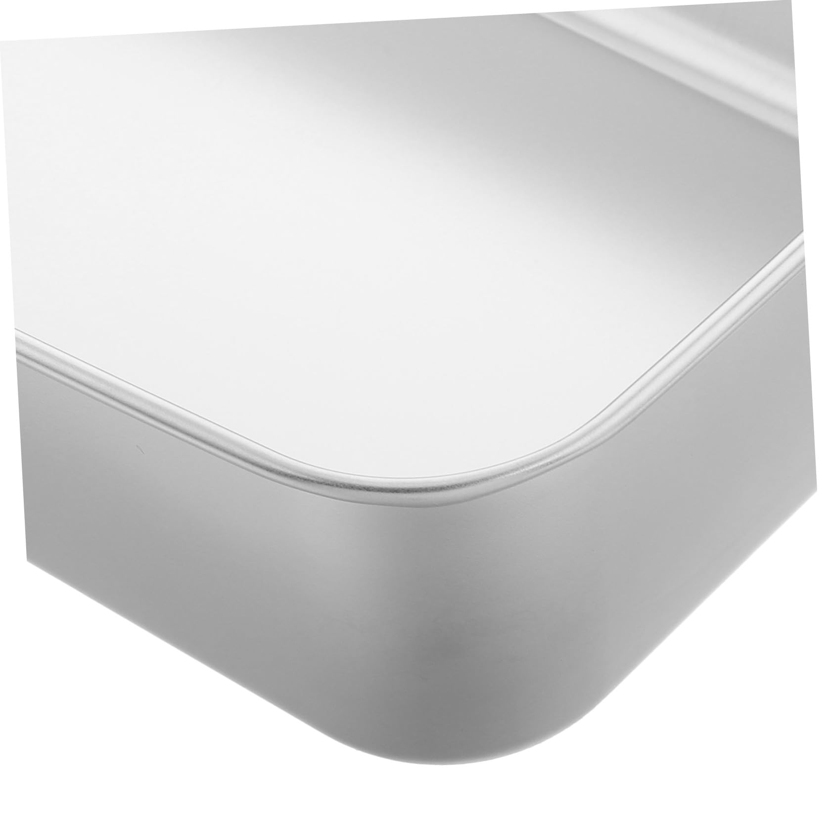 Cabilock Edelstahl Backform Rechteckig mit Deckel Langlebig und Rostfrei für Tiramisu und Käsekuchen Vielseitig zum Backen Lagern und Servieren Moderne Silberne Kuchenform